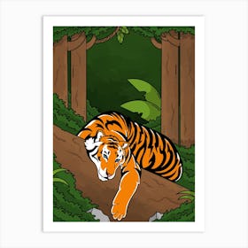 Tiger In The Jungle Art Print