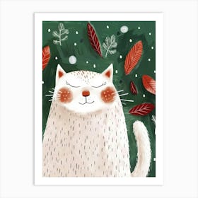 Christmas Cat 7 Art Print