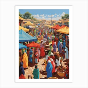 African Marketplace Matisse Inspired 2 Art Print