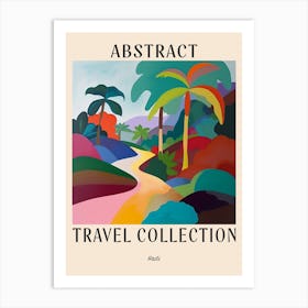 Abstract Travel Collection Poster Haiti Art Print