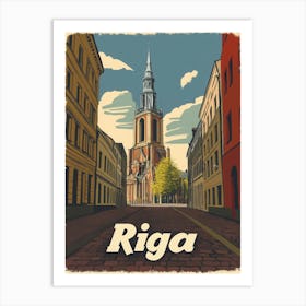 Aihrgdesign A Classic 1960s Travel Poster For Riga 5 Art Print