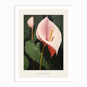 Flower Illustration Flamingo Flower 2 Poster Art Print