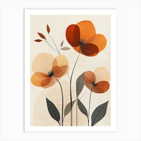 Orange Poppies 6 Art Print