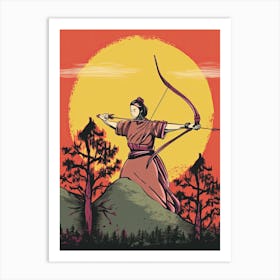 Female Samurai Onna Musha Illustration 13 Art Print