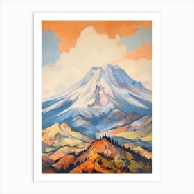 Mount Shasta Usa 1 Mountain Painting Art Print