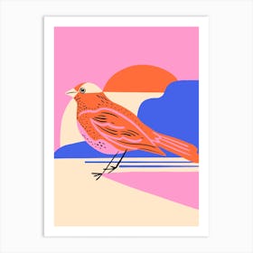 Modern Beach Bird Art Print