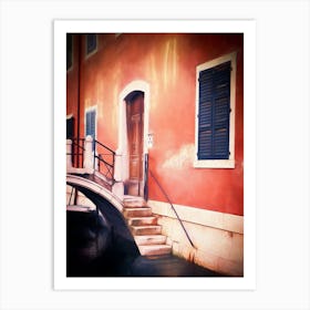 Canal Steps Venice Art Print