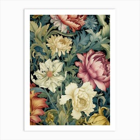 Floral Wallpaper 387 Art Print