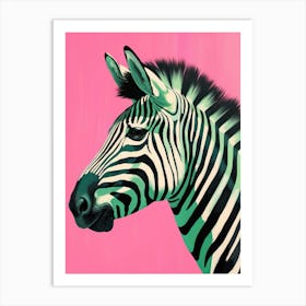 Pink Zebra Art Print