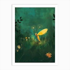 Little Yellow Bug Art Print