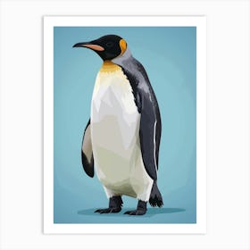 Emperor Penguin Salisbury Plain Minimalist Illustration 3 Art Print