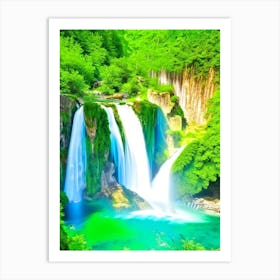 Skradinski Buk Waterfall, Croatia Majestic, Beautiful & Classic (1) Art Print