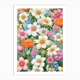 Floral Wallpaper 2 Art Print