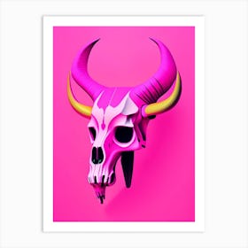 Animal Skull Pink Pop Art Art Print