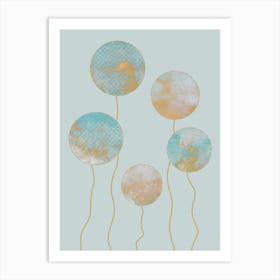 Watercolour Circles Art Print