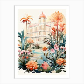 Giardini Botanici Villa Taranto Italy Modern Illustration 3 Art Print