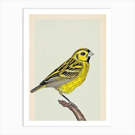 Yellowhammer Illustration Bird Art Print