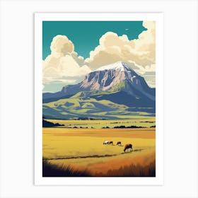 Cotopaxi National Park Ecuador 2 Vintage Travel Illustration Art Print