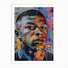 Pop art Kylian Mbappé Art Print