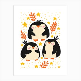 Nursery Penguins Art Print