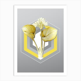 Botanical Cardwell Lily in Yellow and Gray Gradient n.118 Art Print