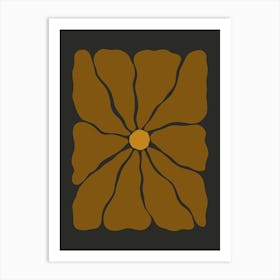 Autumn Flower 01 - Cinnamon Art Print