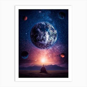 Buddhist Monk Zen Meditating Art Print