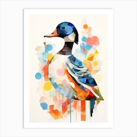 Bird Painting Collage Duck 4 Art Print