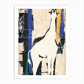 Giraffe 2 Cut Out Collage Art Print