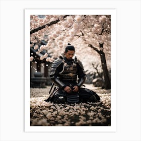 Samurai Blossom Garden Art Print