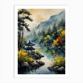 Asian Landscape Painting 43 Art Print