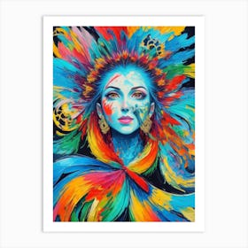 Colorful Woman Art Print