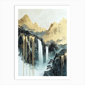 Appalachians Golden Peaks - Earthly Abstraction Art Print