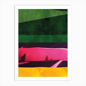 Green And Pink Vibrant Art Print2 Art Print
