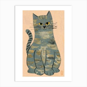 Portrait Of Louise The Cat Art Print
