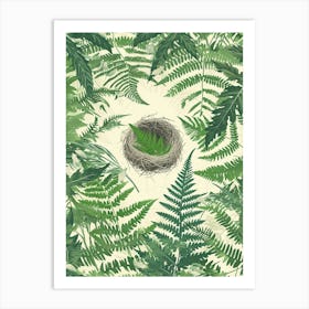 Pattern Poster Birds Nest Fern 3 Art Print