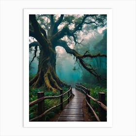 Old Tree In The Forest Art Print