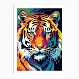 Tiger Art In Pop Art Style 2 Art Print