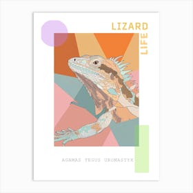 Agamas Tegus Uromastyx Abstract Modern Illustration 4 Poster Art Print