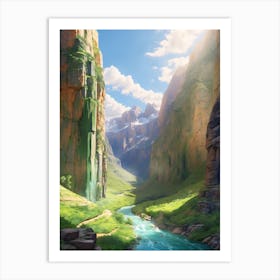 Verdant Canyon Art Print