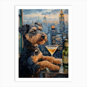 Airedale Whimsy 10 Art Print