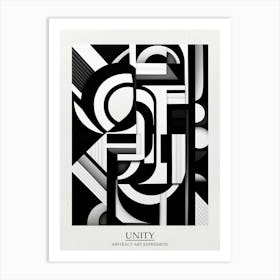 Unity Abstract Black And White 2 Poster Art Print