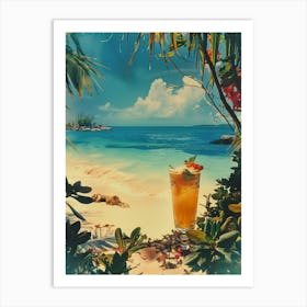 Tropical Castaway Cocktail Art Print