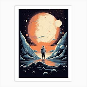 Stardust Drifter: Astronaut in Space Art Print