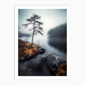 Foggy Lake 8 Art Print