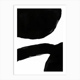 Black And White Abstract Painting 2 Art Print