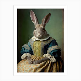 Mrs Bunny Art Print