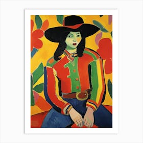 Matisse Inspired Fashion Cowgirl 1 Art Print