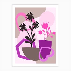 Pink And Purple Flowers Art Print