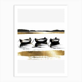 Three Boats Canvas Print Art Print